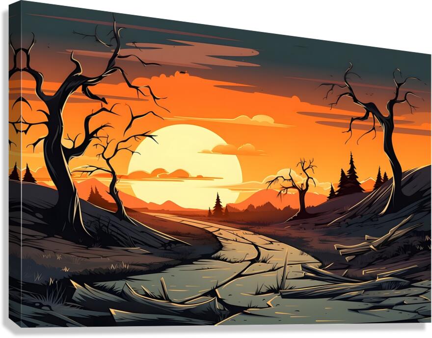 Sunset Landscape 32 Canvas Print