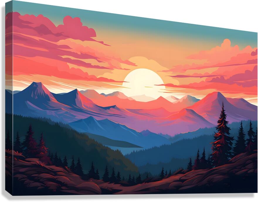 Sunset Landscape 12 Canvas Print