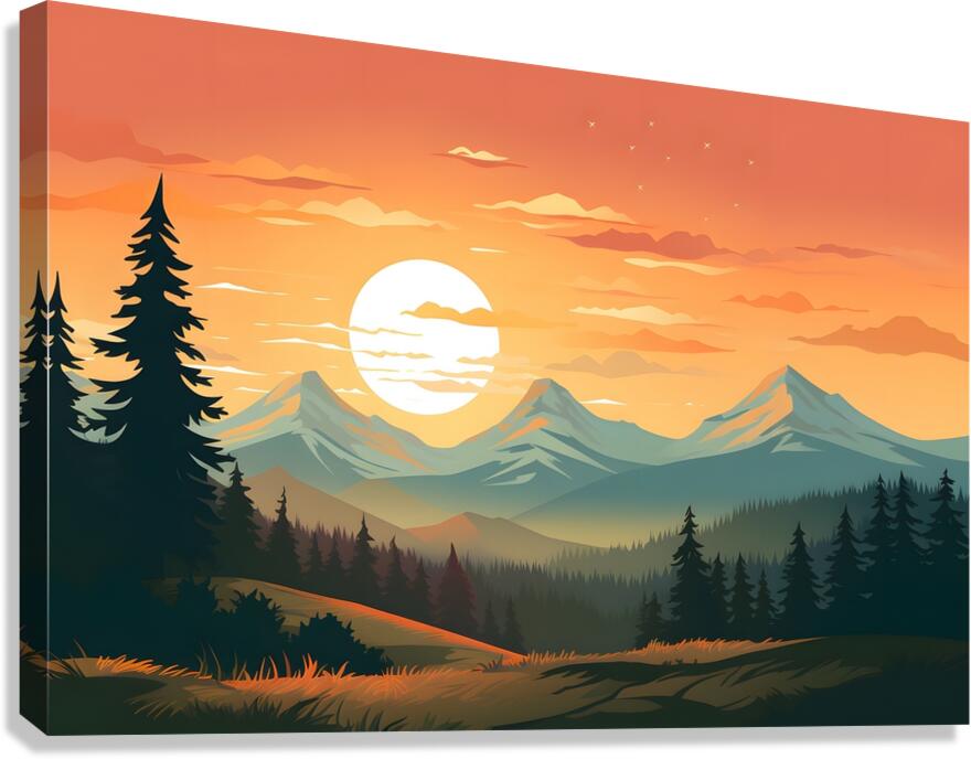 Sunset Landscape 17 Canvas Print