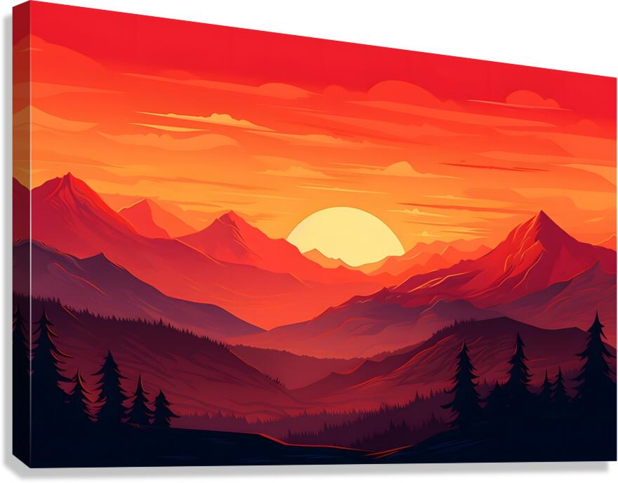 Sunset Landscape 26 Canvas Print