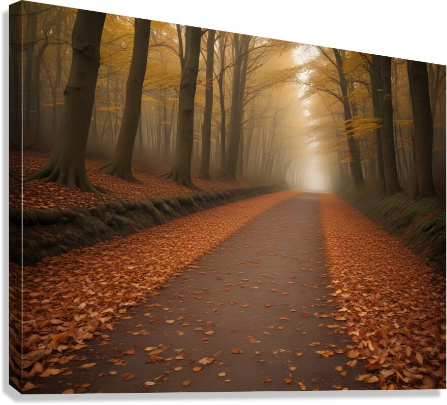  Tranquil Forest Path – Atmospheric Nature Wall Art 68 Canvas Print