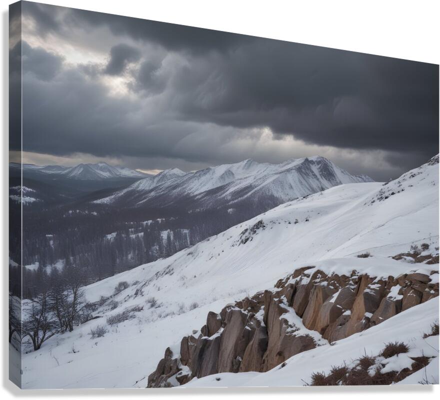 Mountain Landscape Wall Art Print 30 Canvas Print