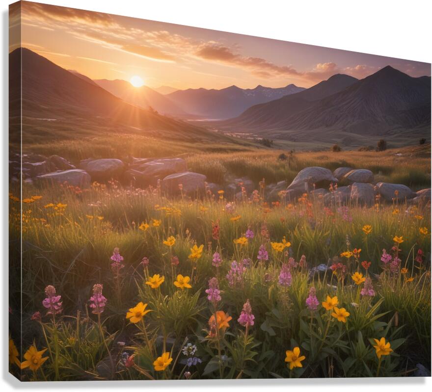 Mountain Landscape Wall Art Print 66 Canvas Print