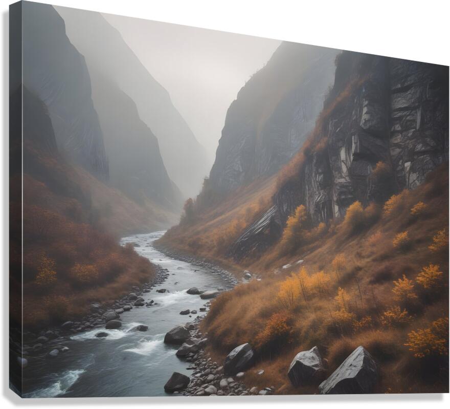 Mountain Landscape Wall Art Print 63 Canvas Print