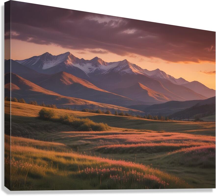 Mountain Landscape Wall Art Print 37 Canvas Print