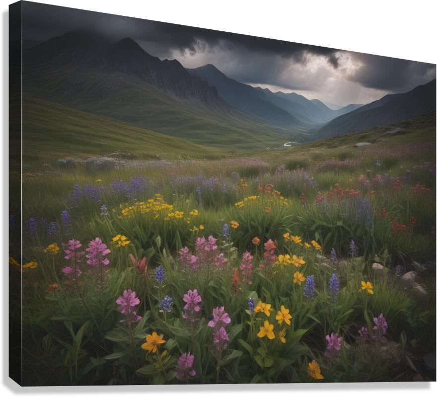 Mountain Landscape Wall Art Print 36 Canvas Print