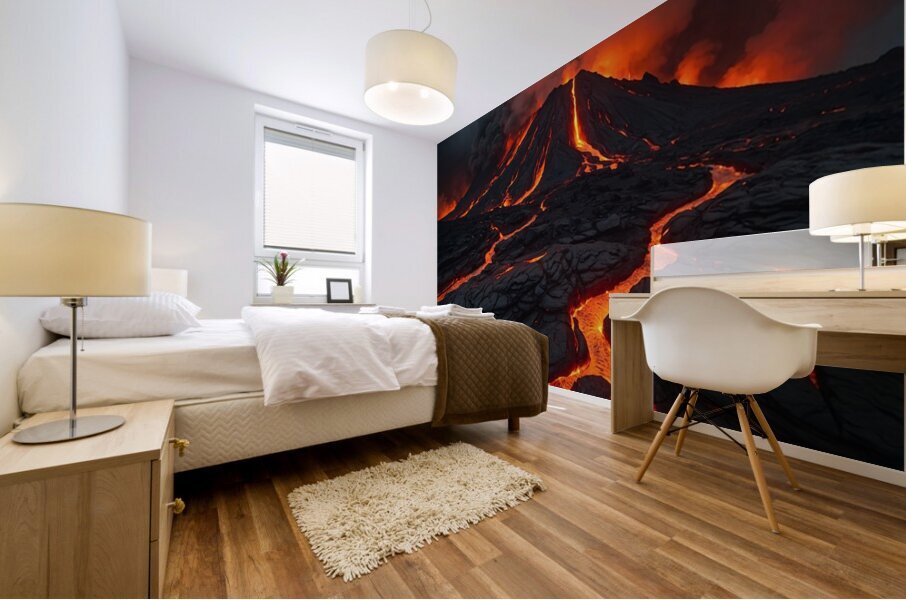 Lava Flow Landscape 16 Mural print