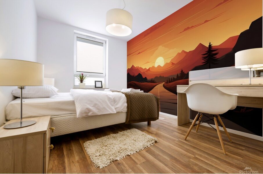 Sunset Landscape 43 Mural print