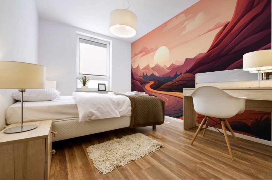 Sunset Landscape 33 Mural print