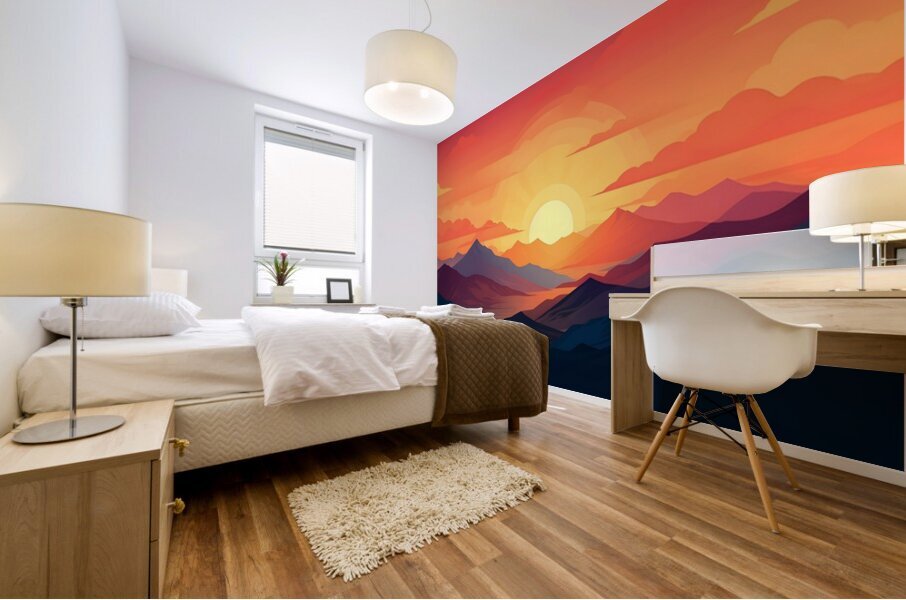 Sunset Landscape 24 Mural print