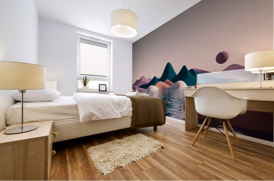 Boho 3D Landscape 2 Mural print