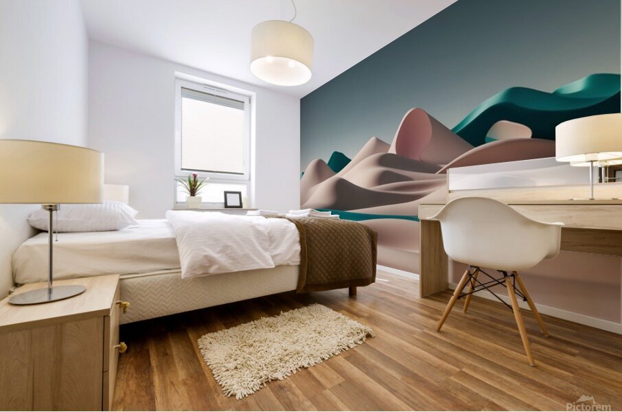 Boho 3D Landscape 22 Mural print