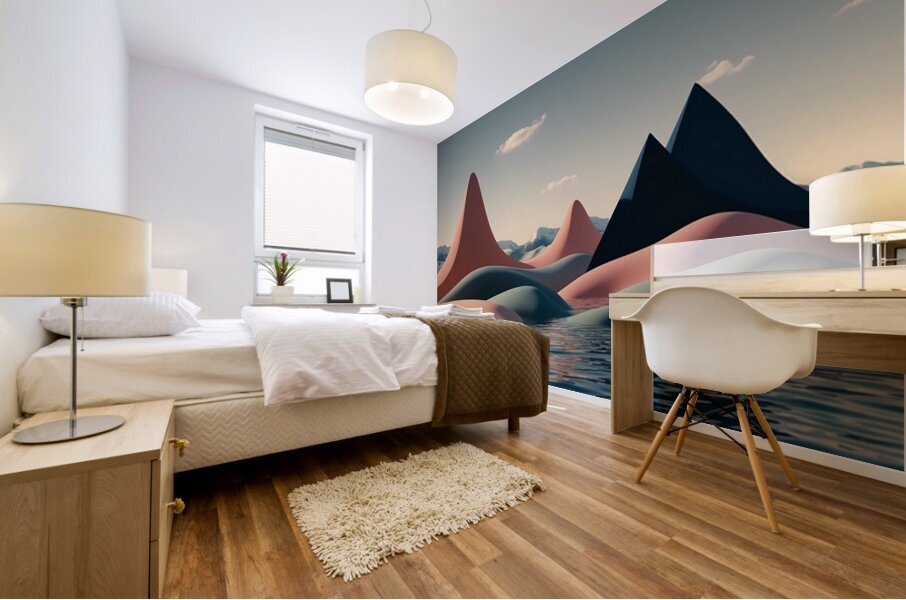 Boho 3D Landscape 10 Mural print