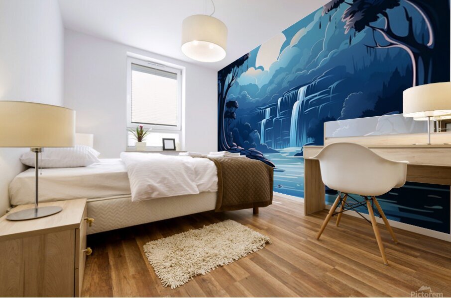 Waterfall Landscape 50 Mural print