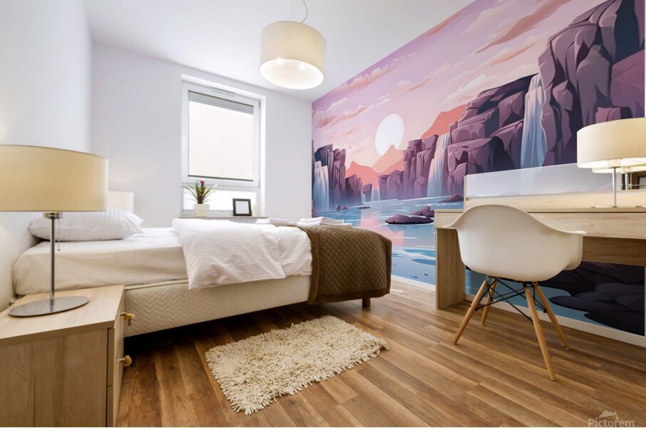 Waterfall Landscape 17 Mural print