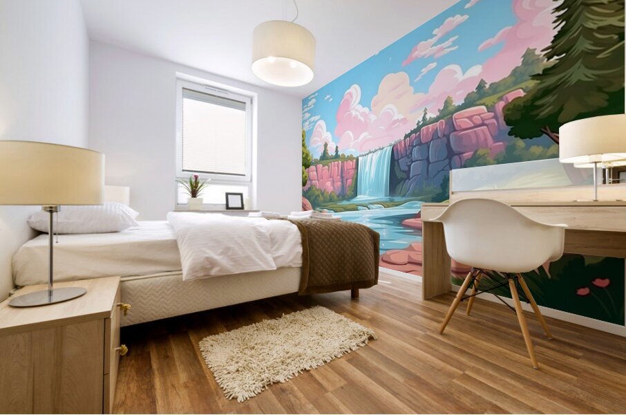 Waterfall Landscape 78 Mural print