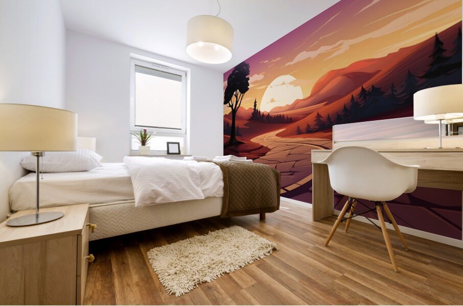 Sunset Landscape 69 Mural print