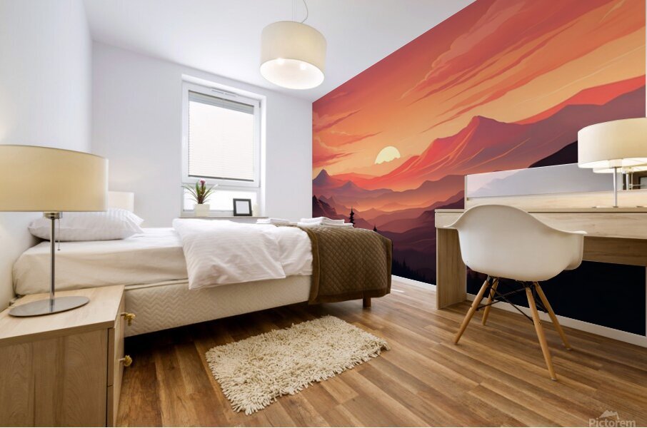 Sunset Landscape 20 Mural print