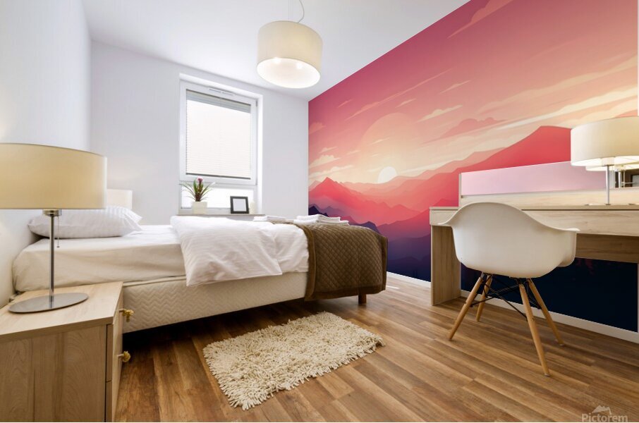 Sunset Landscape 13 Mural print
