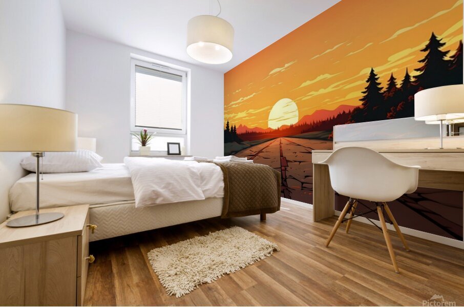 Sunset Landscape 41 Mural print