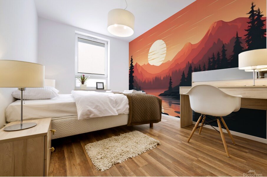 Sunset Landscape 10 Mural print