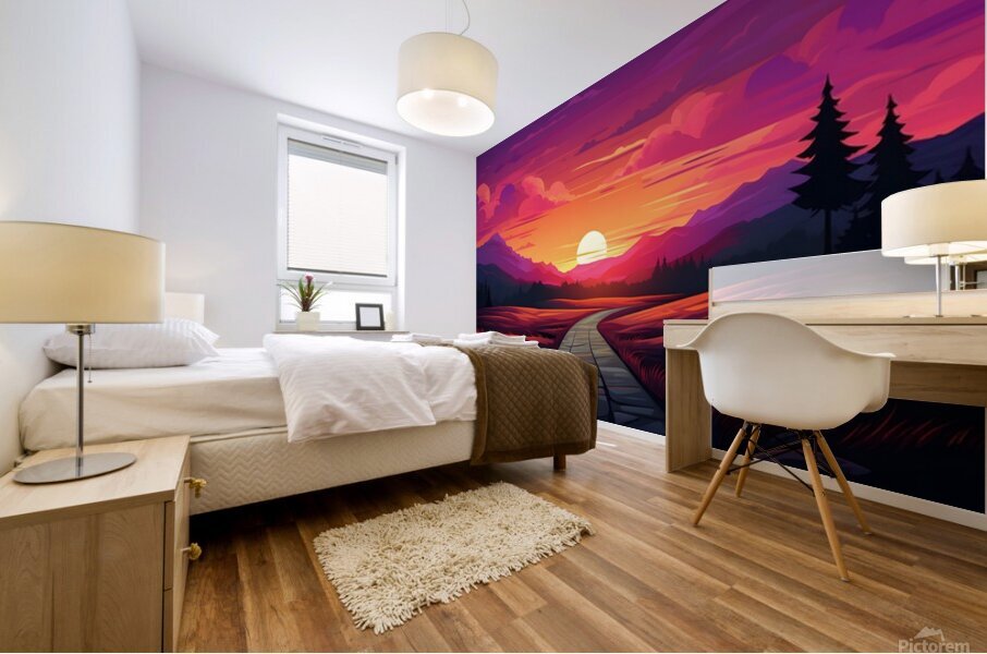 Sunset Landscape 45 Mural print