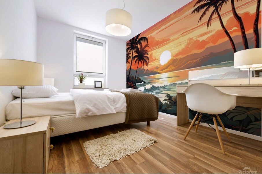 Sunset Landscape 2 Mural print