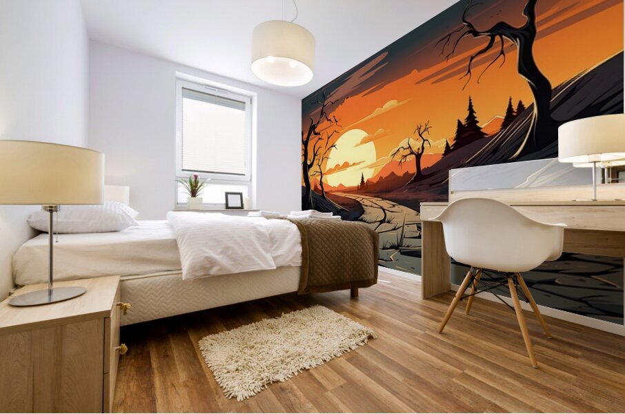 Sunset Landscape 32 Mural print