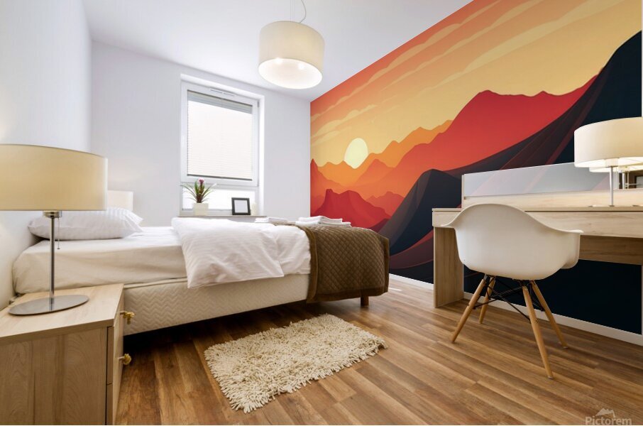 Sunset Landscape 25 Mural print