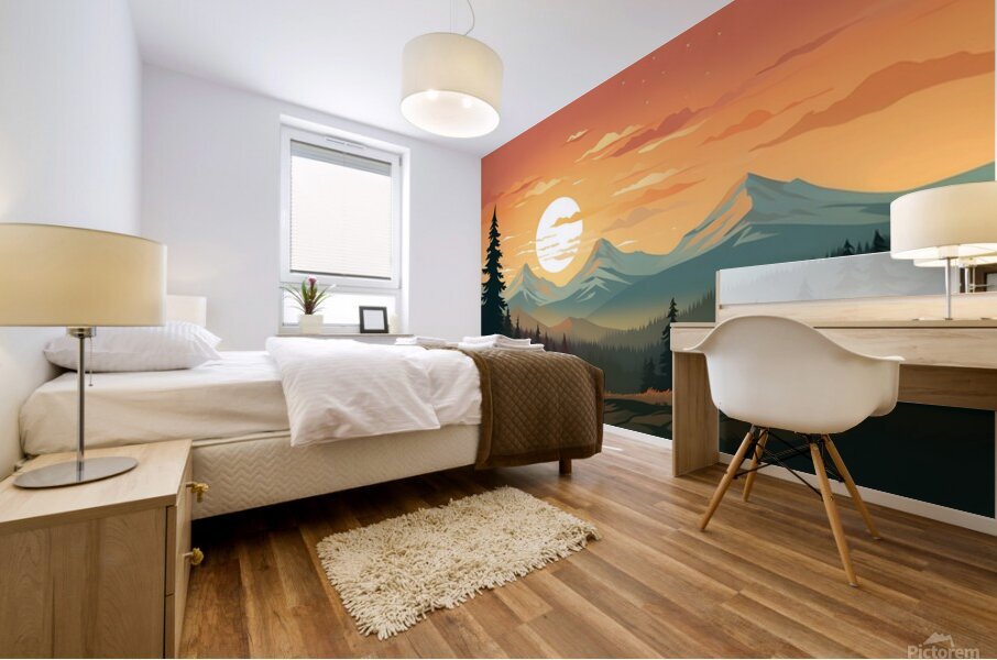 Sunset Landscape 17 Mural print