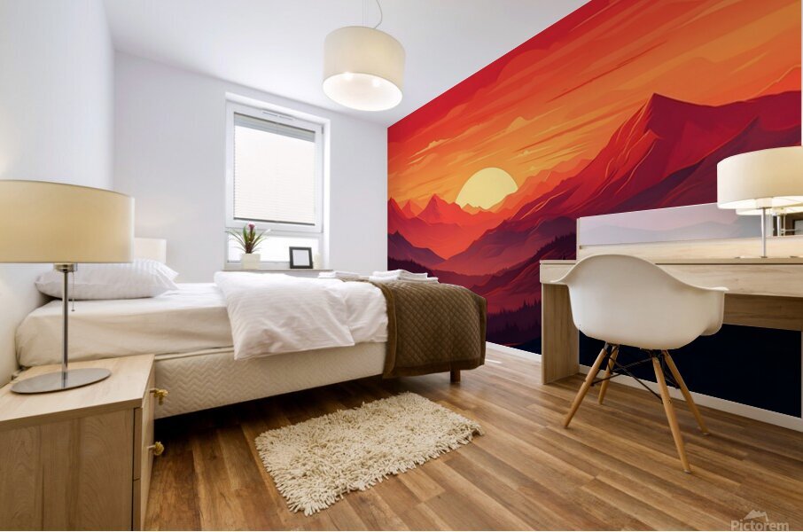 Sunset Landscape 26 Mural print