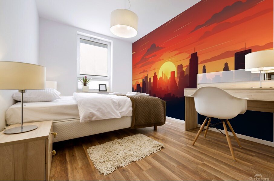 Sunset Landscape 86 Mural print