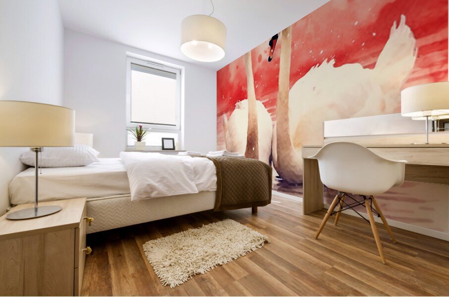 ValentineSwan1 Mural print