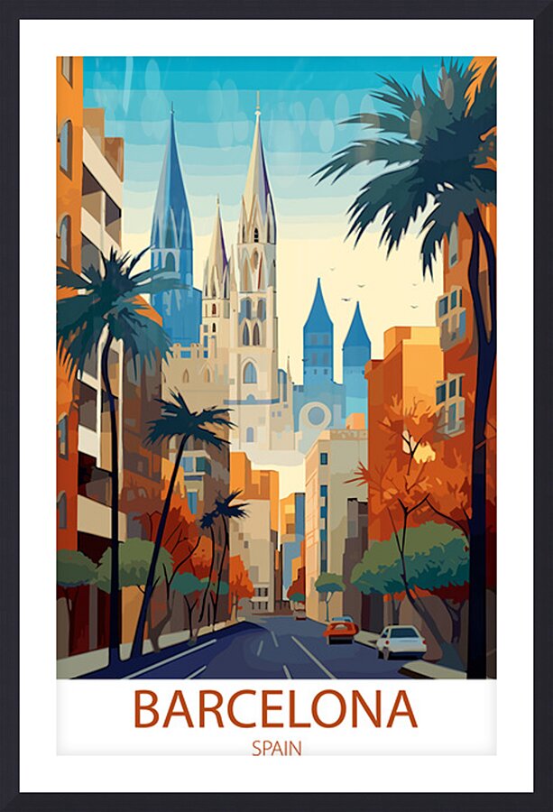 Barcelona Spain Picture Frame print