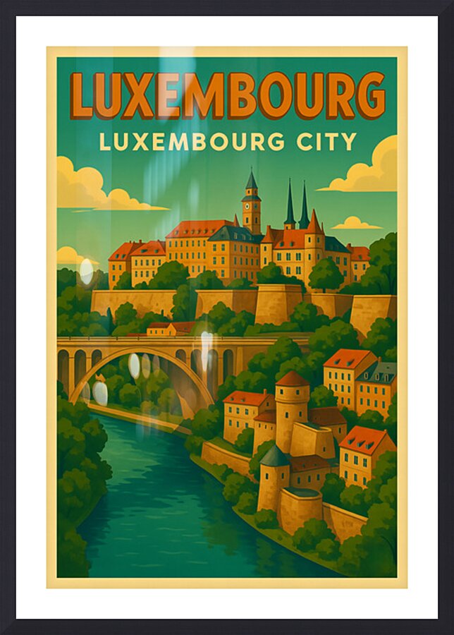 Luxembourg Picture Frame print