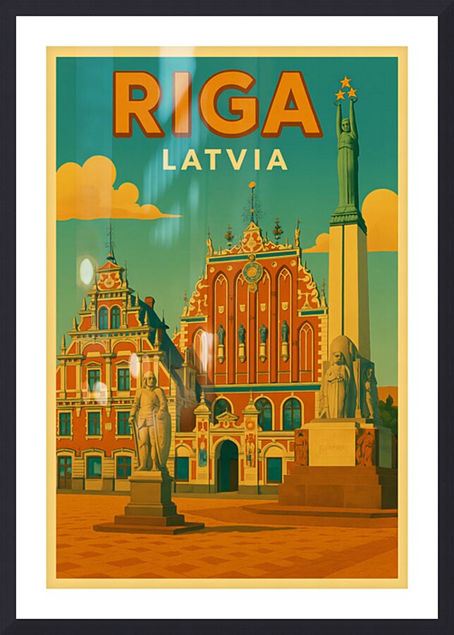 Riga latvia Picture Frame print