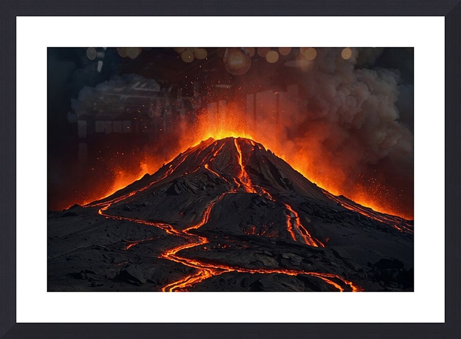 Lava Flow Landscape 4 Picture Frame print