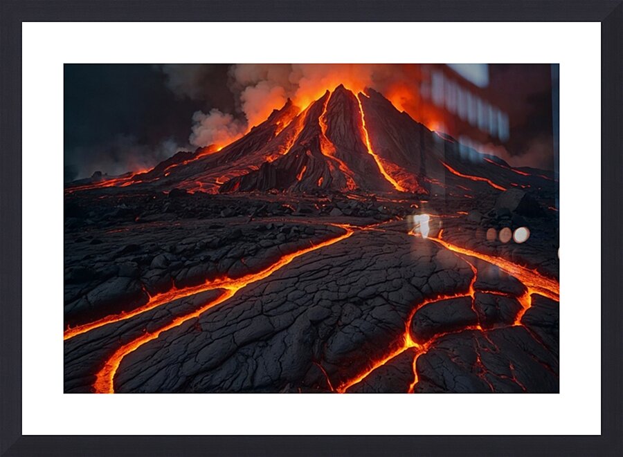 Lava Flow Landscape 2 Picture Frame print