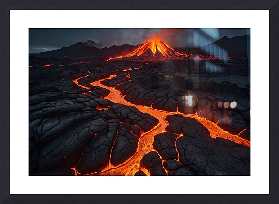 Lava Flow Landscape 13 Picture Frame print