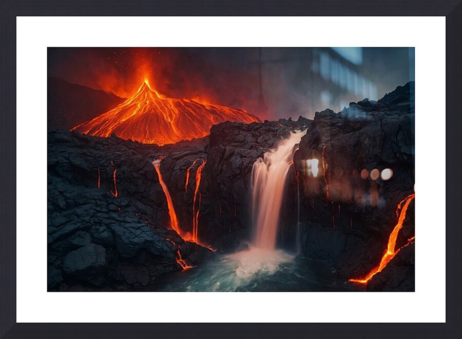 Lava Flow Landscape 28 Picture Frame print