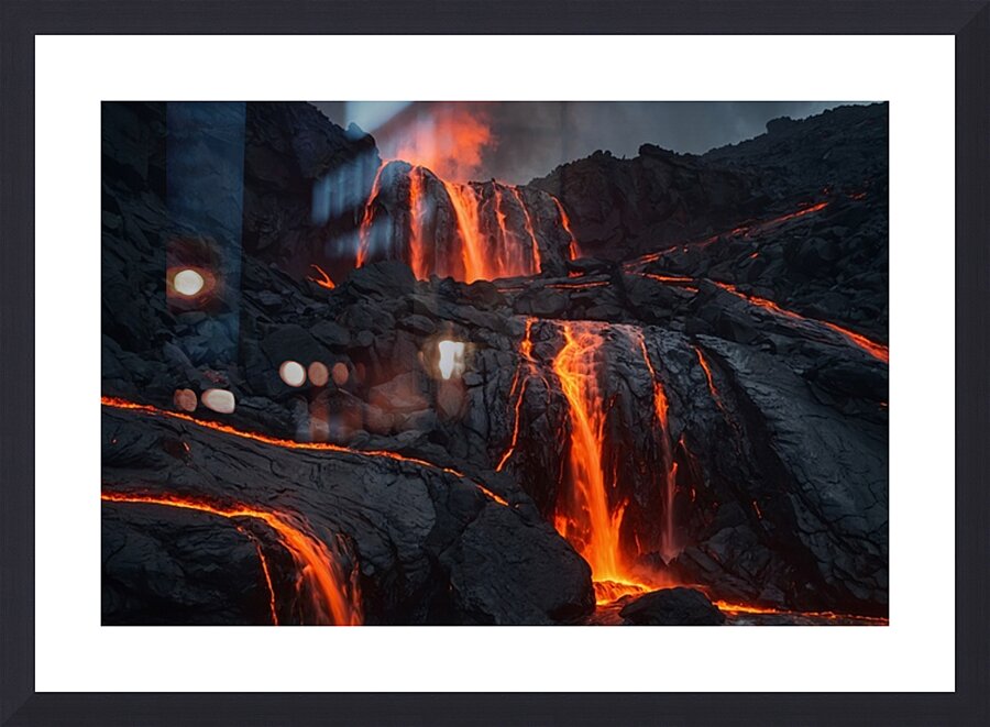 Lava Flow Landscape 39 Picture Frame print