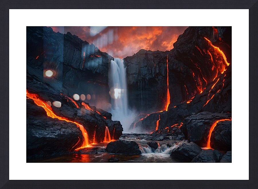 Lava Flow Landscape 43 Picture Frame print