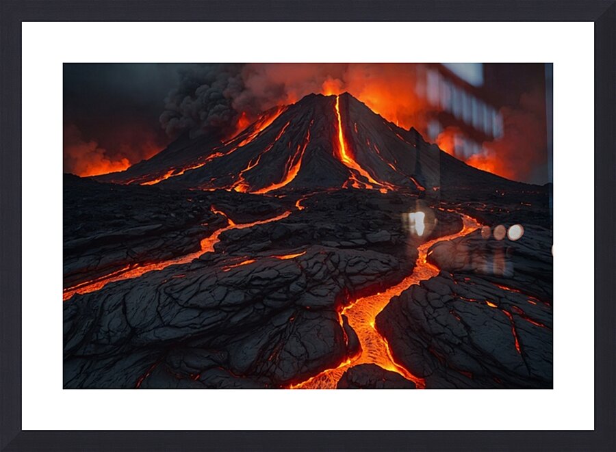 Lava Flow Landscape 16 Picture Frame print