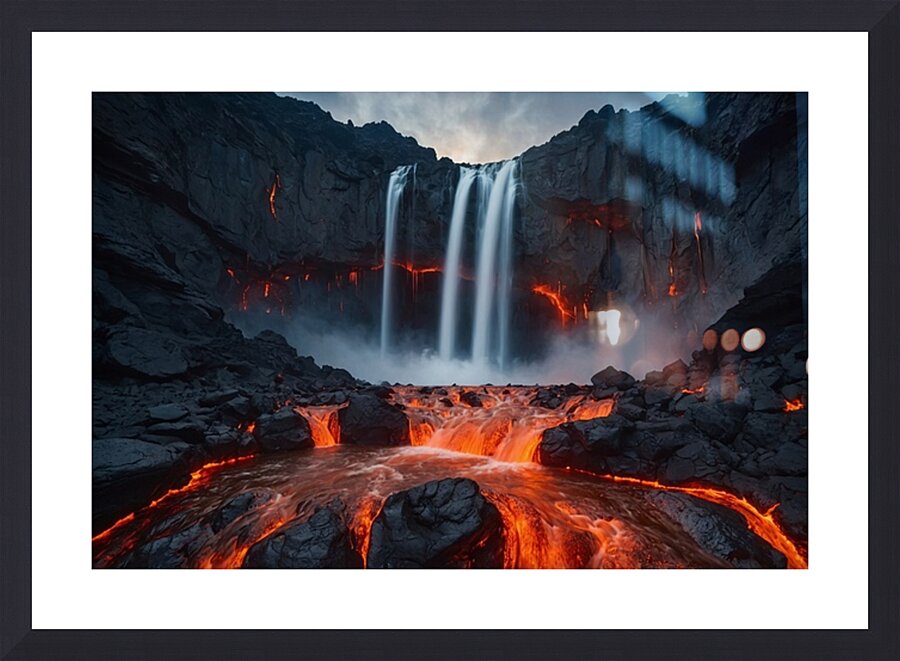 Lava Flow Landscape 40 Picture Frame print