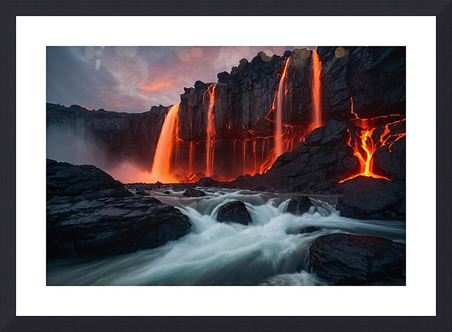 Lava Flow Landscape 33 Picture Frame print