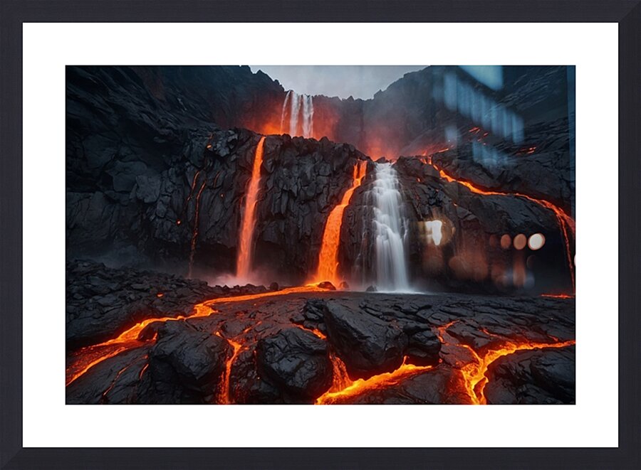 Lava Flow Landscape 41 Picture Frame print