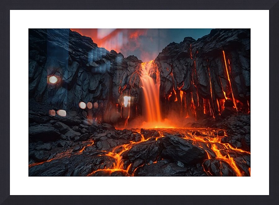 Lava Flow Landscape 45 Picture Frame print