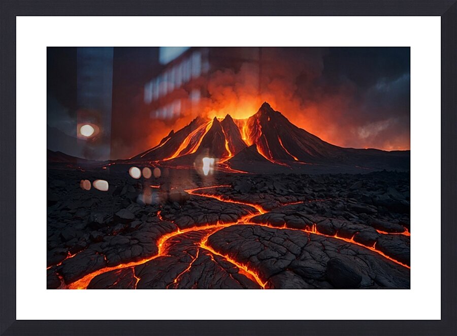 Lava Flow Landscape 3 Picture Frame print