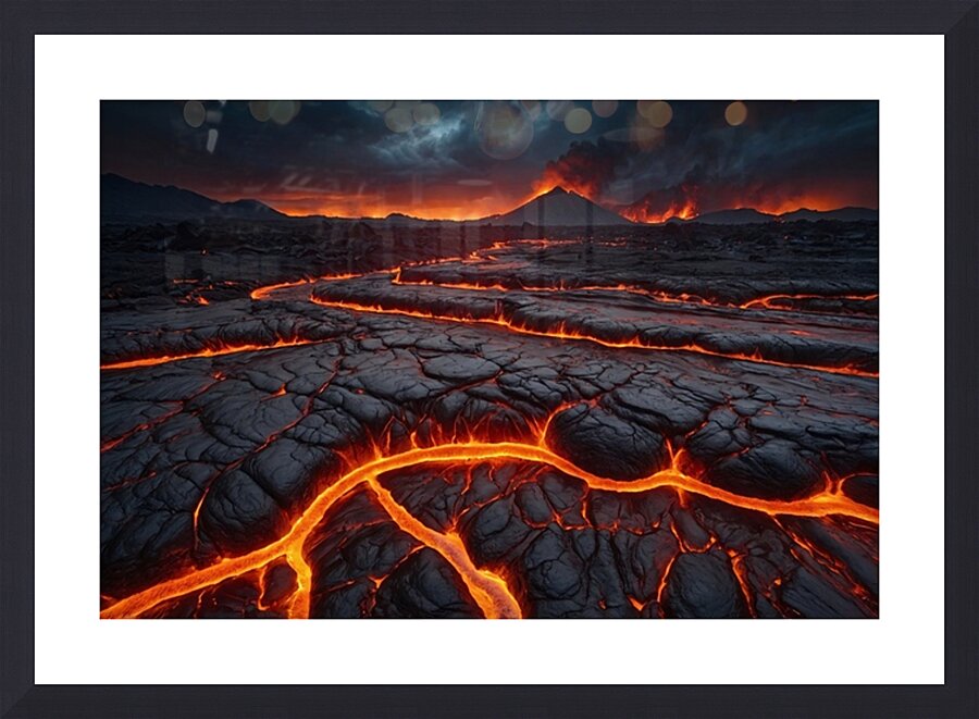 Lava Flow Landscape 59 Picture Frame print
