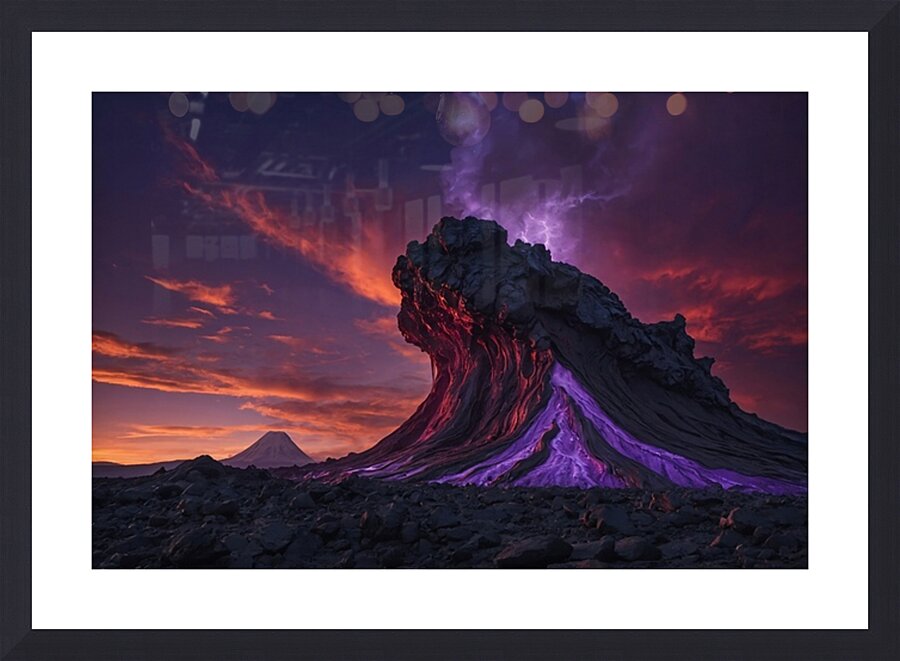Lava Flow Landscape 68 Picture Frame print